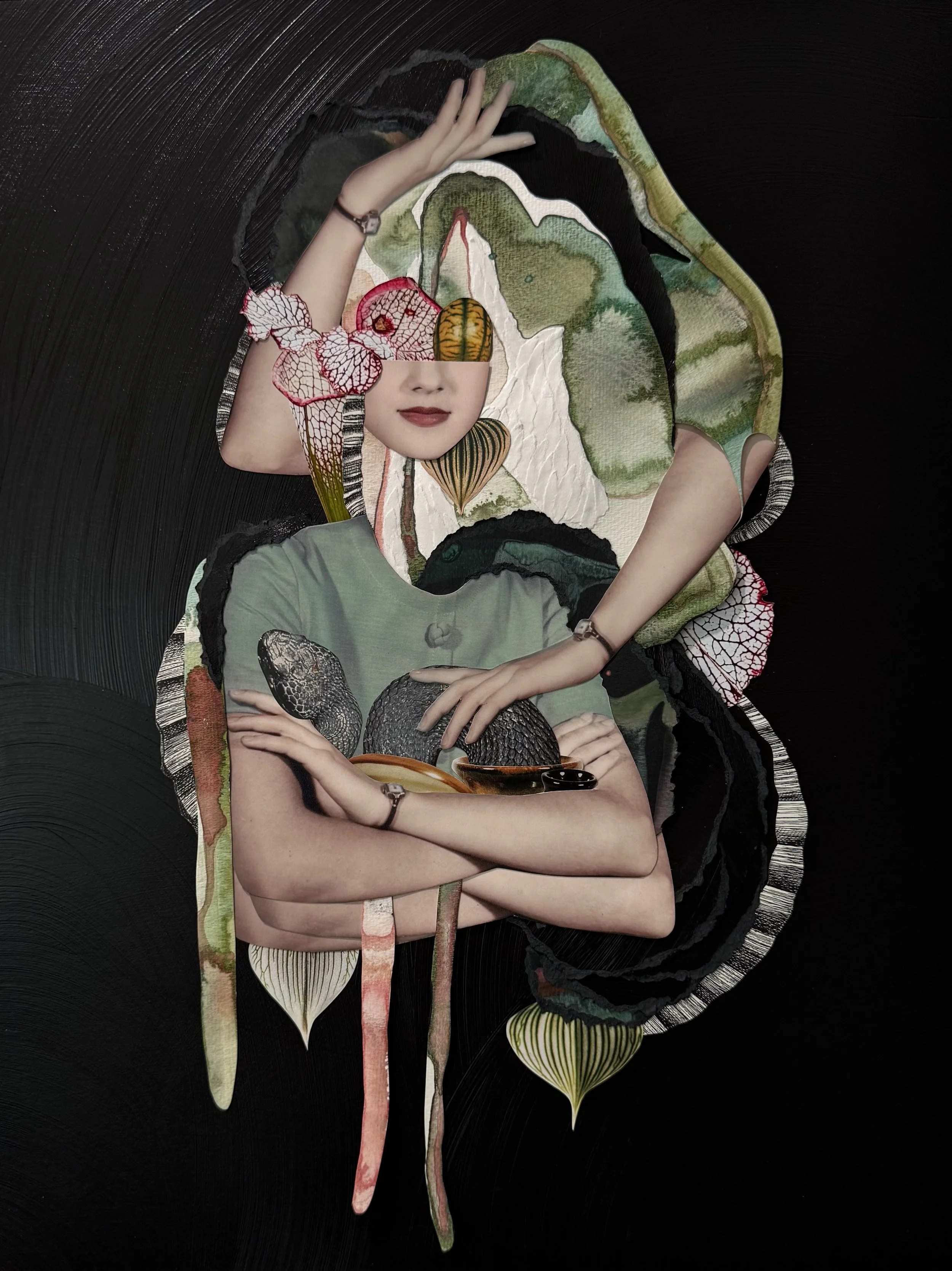 Portrait of Laura with Cottonmouth. Belzoni, Mississippi 1962