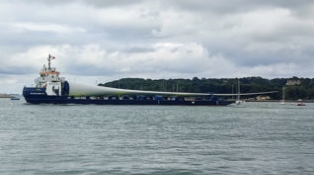 Wind turbine blades made close by at Vestas