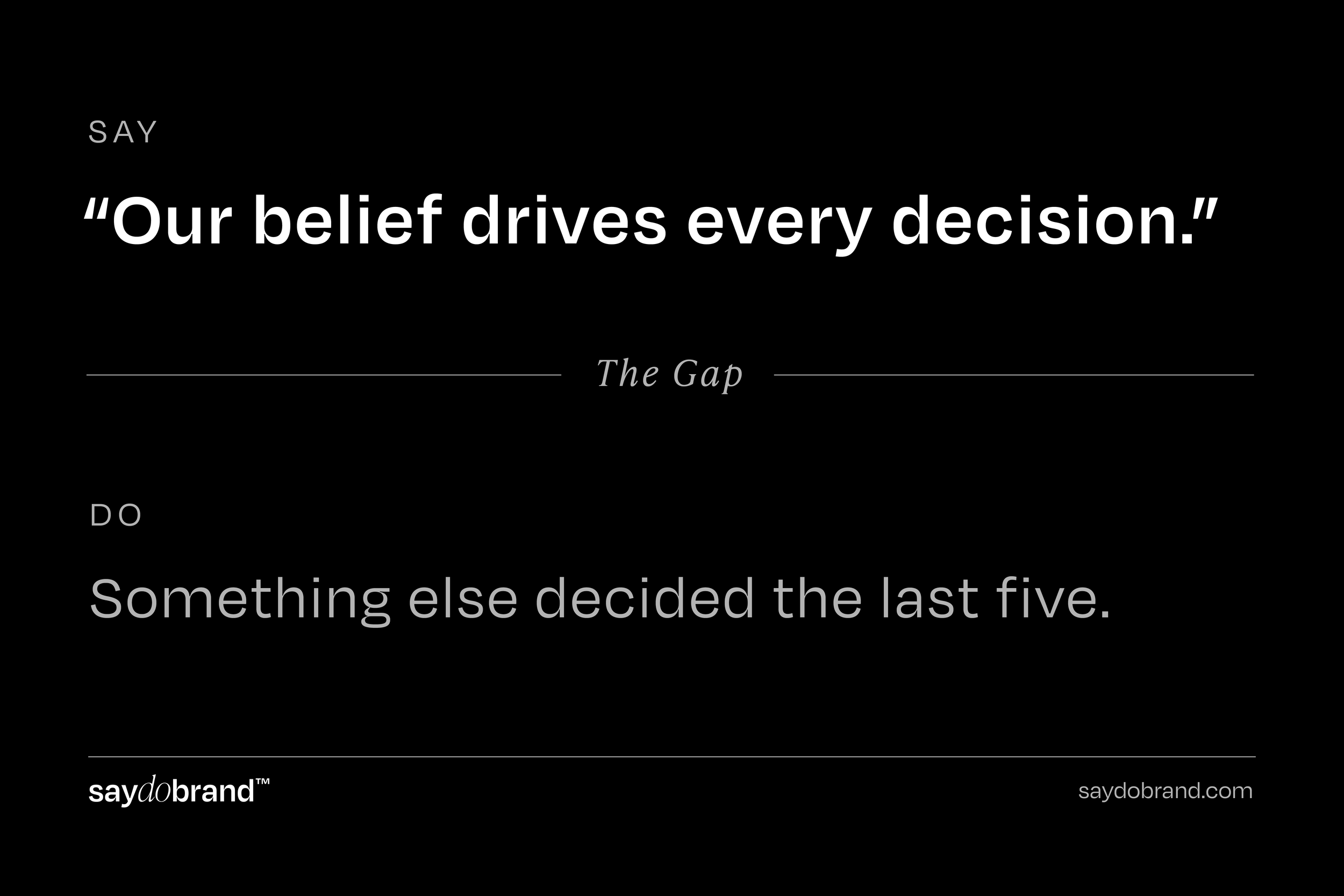 Every Company Runs on a Belief. Most Are Running on a Stand-In.