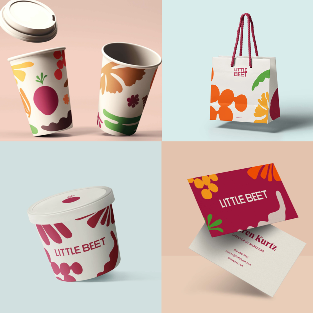 Brand packaging work for Little Beet in New York.