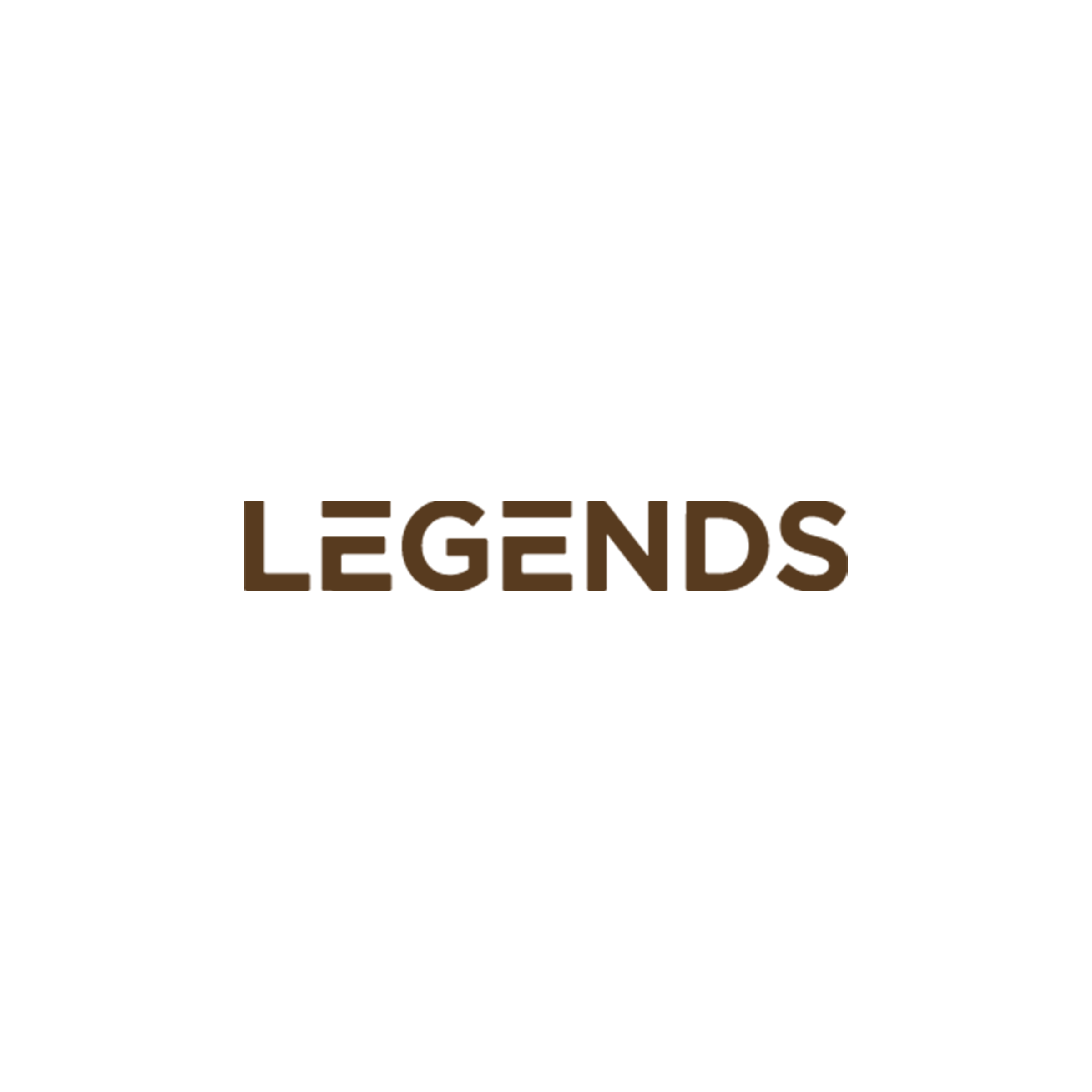 Video game logo for 'League of Legends' in black and brown text.