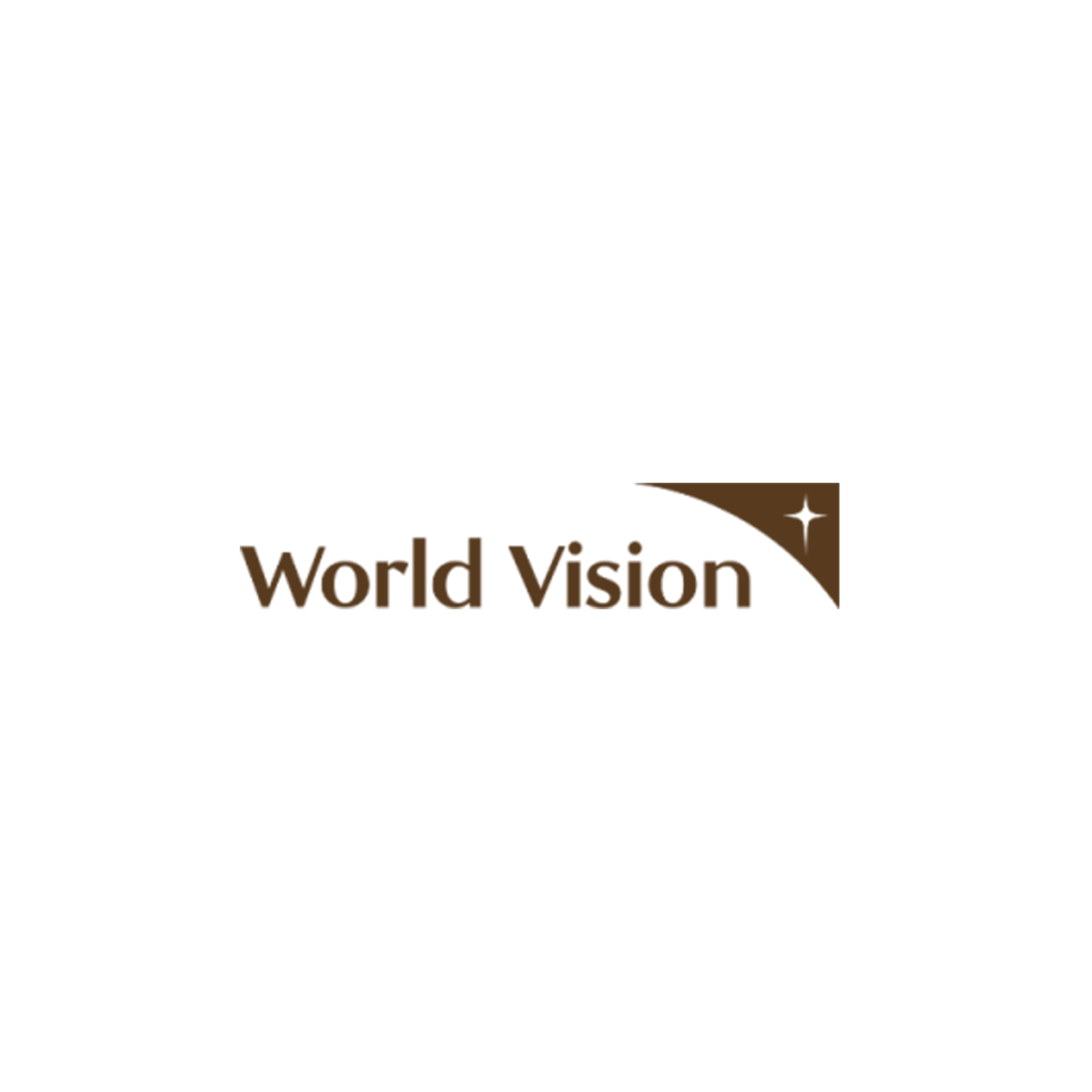 World Vision logo with a stylized mountain and star above Arabic text and the words 'World Vision'.