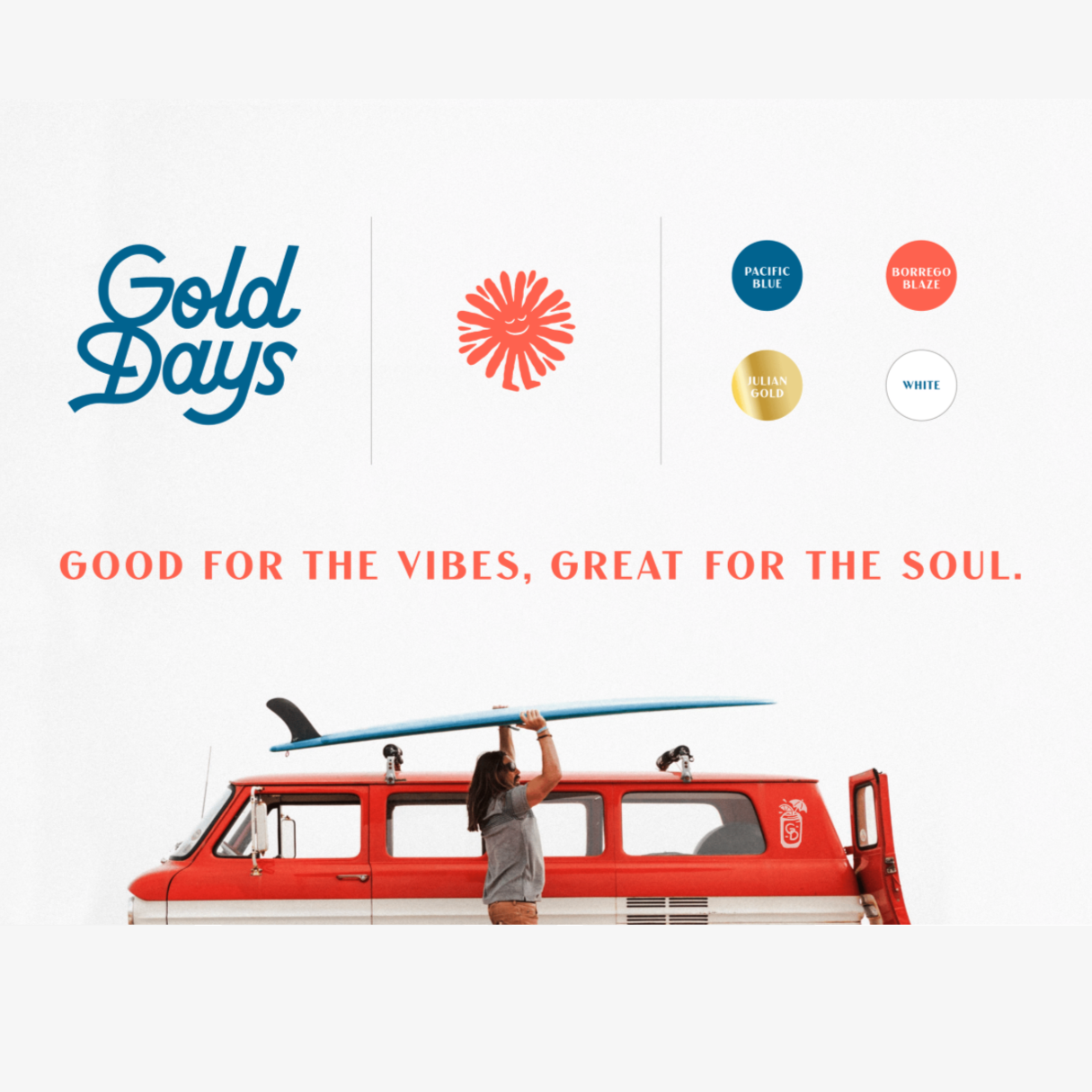 Gold Days canned cocktails brand reveal.