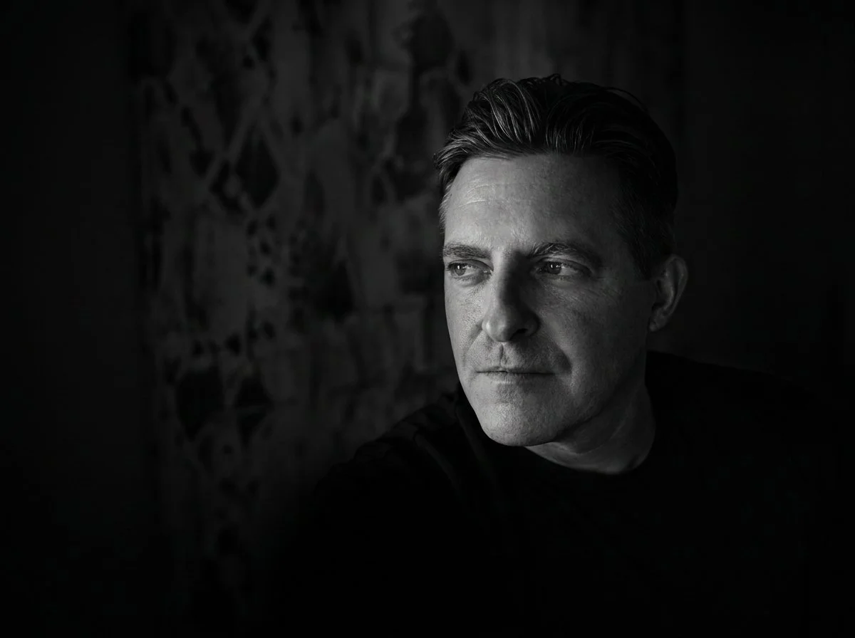 Blanck and white portrait of SayDoBrand founder and SEO, Scott Hancock