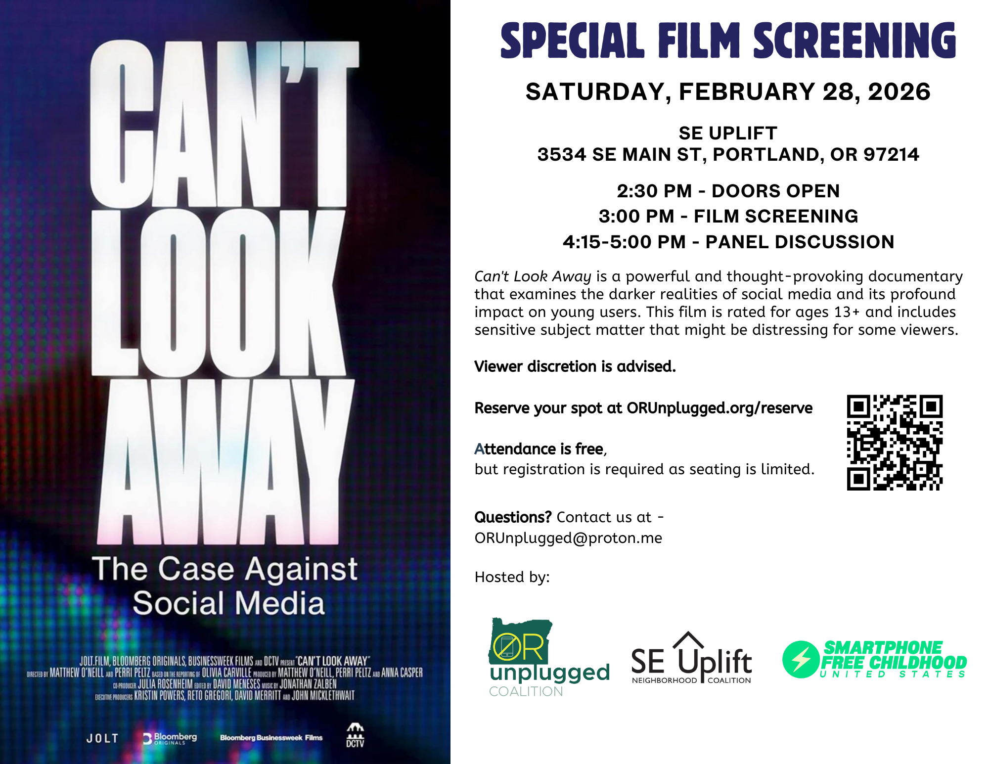 Special Film Screening: Can’t Look Away