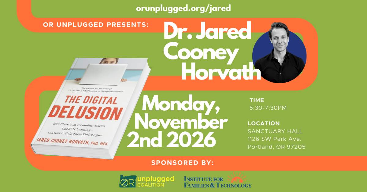 OR Unplugged Presents: A Talk by Dr. Jared Cooney Horvath