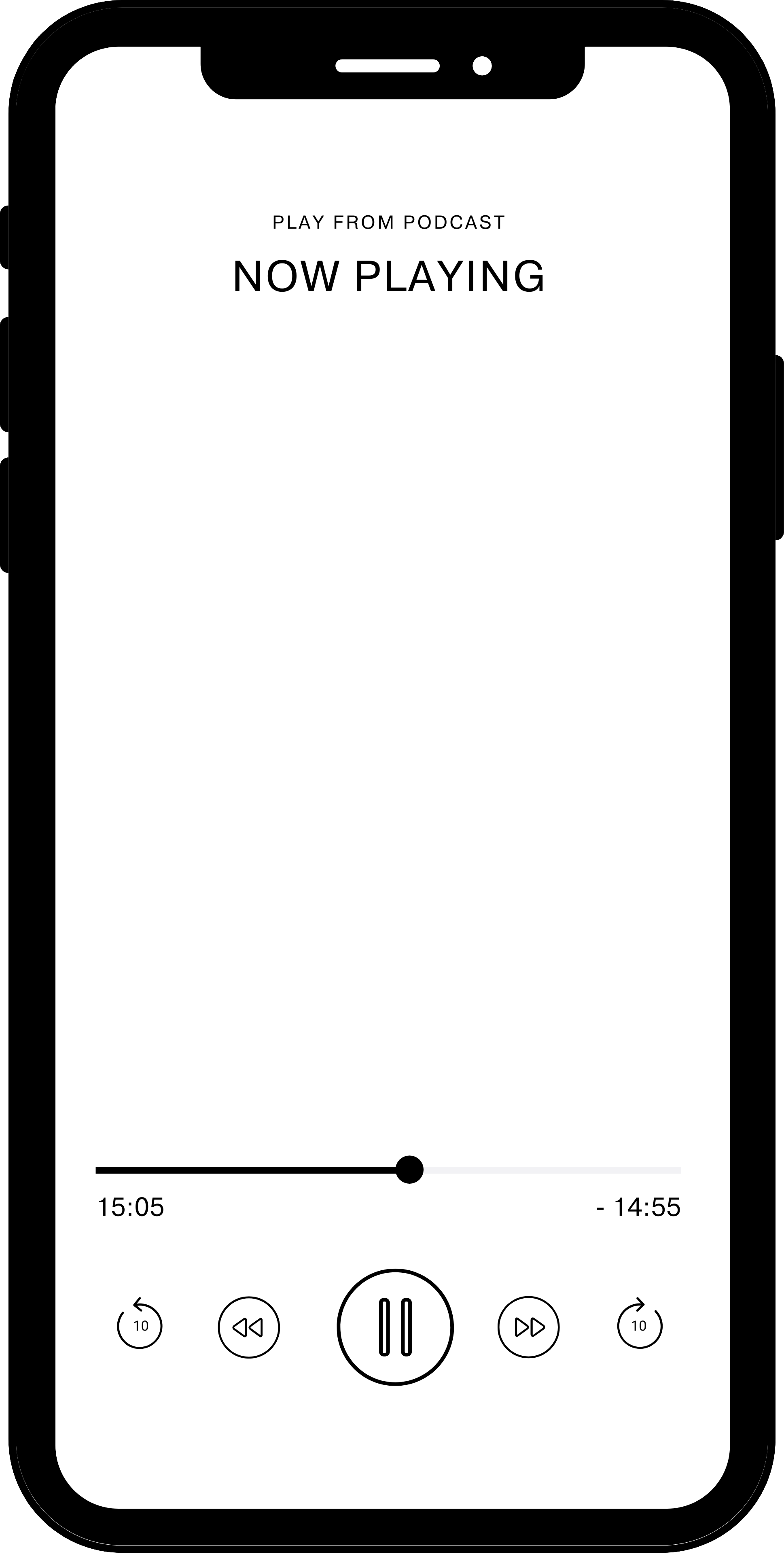 Smartphone displaying a paused episode from the 100xLife podcast.