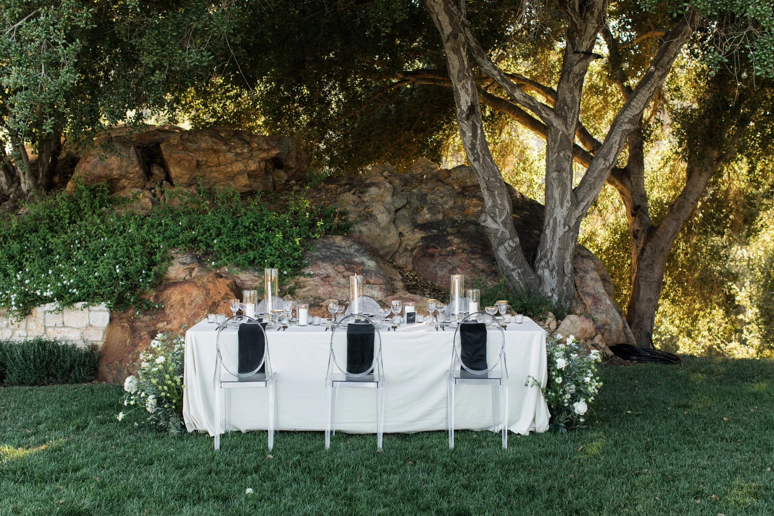 Modern garden wedding table design in New York