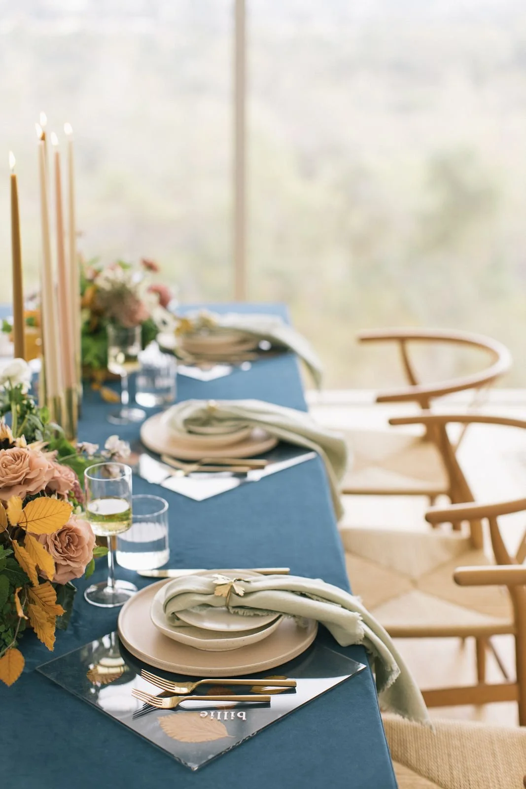 Modern place setting inspiration for Hudson Valley weddings
