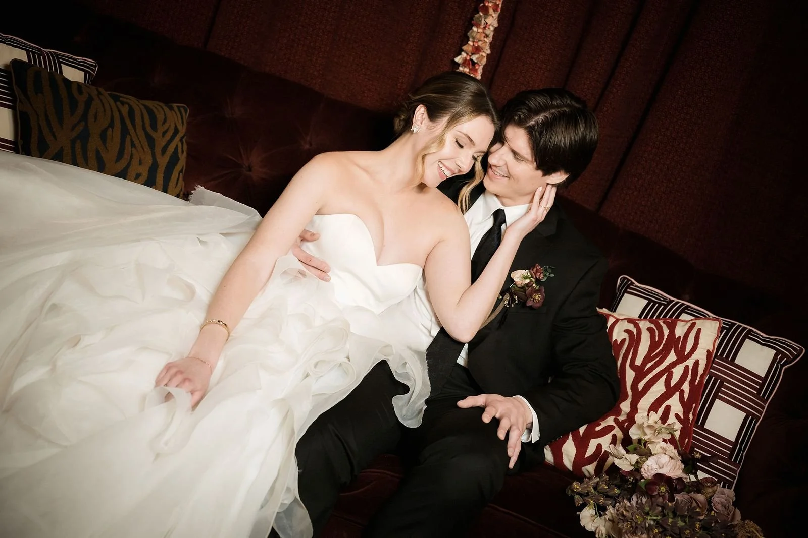 Couple portrait at Maxwell Social wedding inspiration editorial