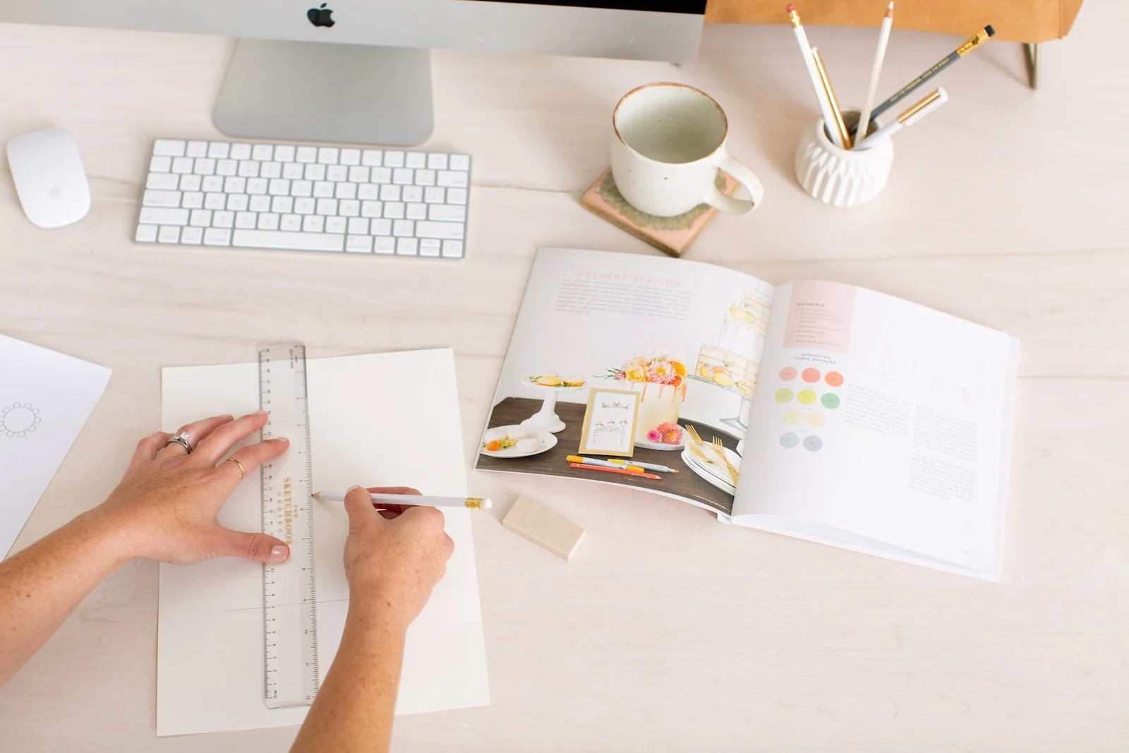 Full service wedding planner reviewing wedding design plans in NYC and the Hudson Valley