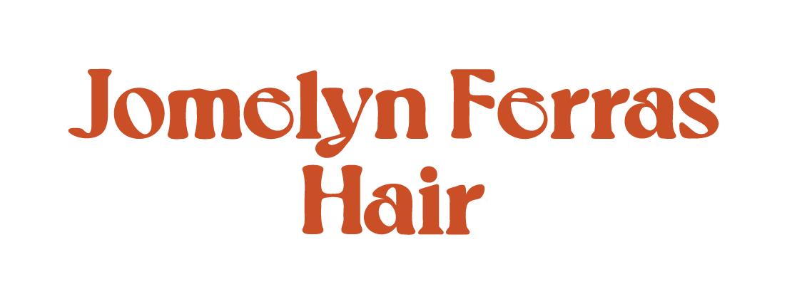 Text on image reads 'Jomolyn Forras Hair' in stylized red font.