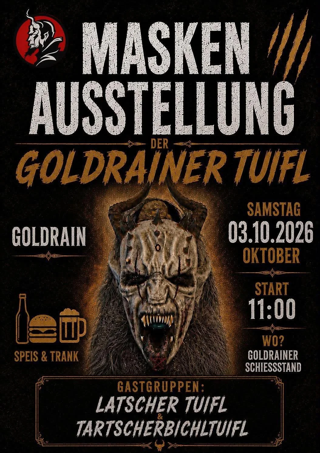 Maskenausstellung der Goldrainer Tuifl