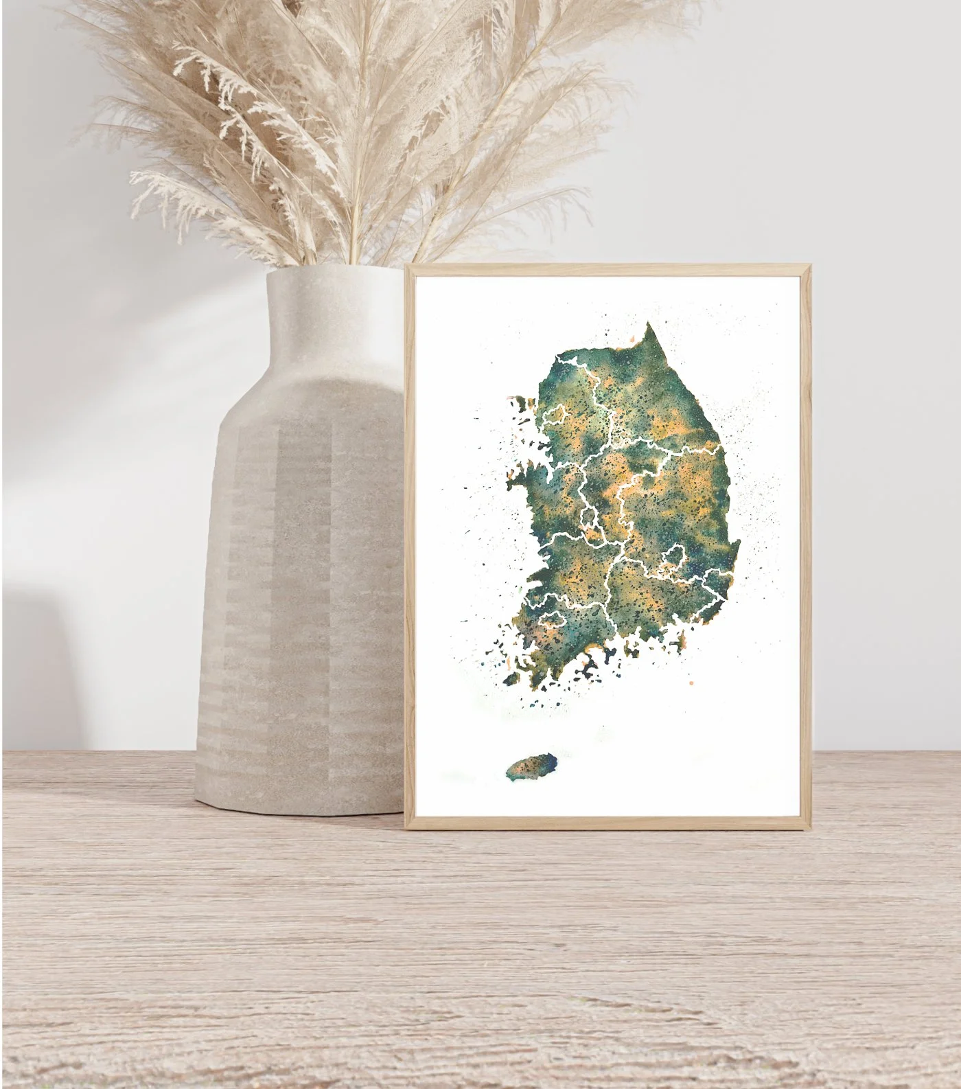 South Korea - Watercolour Maps Series
