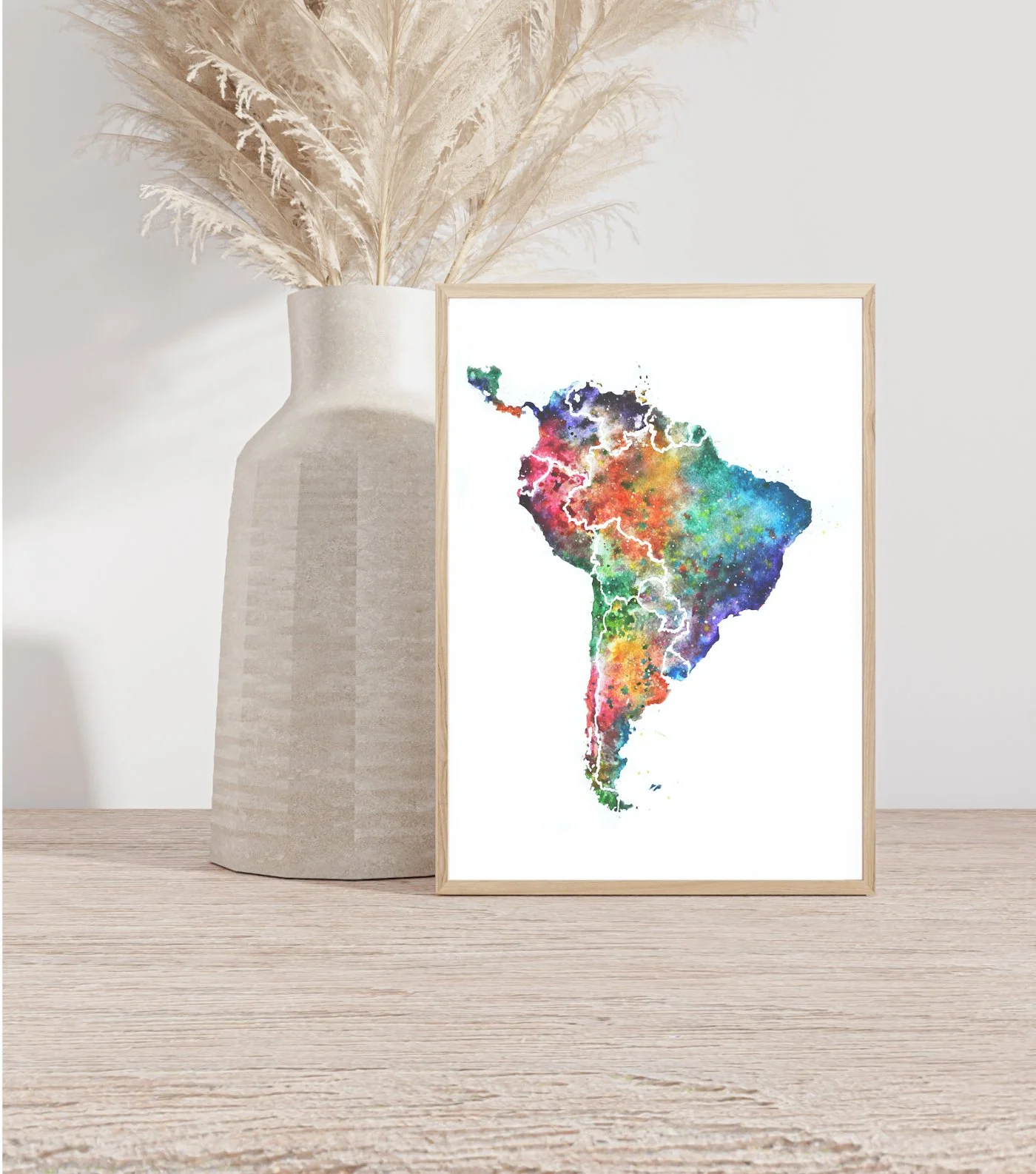 South America - Watercolour Maps Series