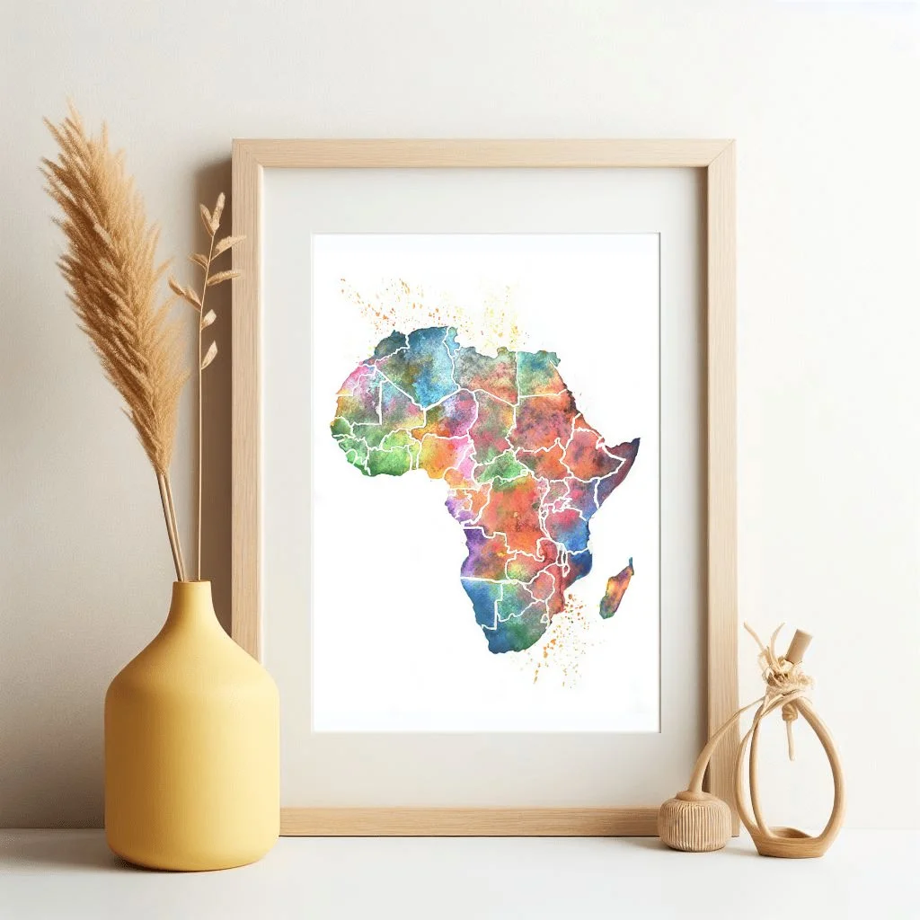 Africa - Watercolour Maps Series