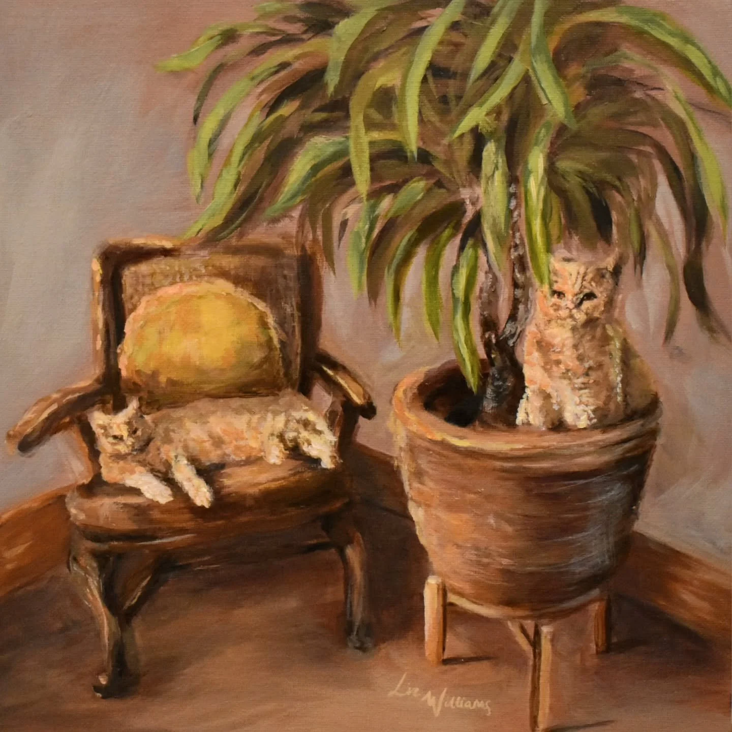 🐱 Some close ups of this cute commission from this Christmas 🐾🎄

✨️Lynn &amp; Ravi 

Acrylic on Canvas board, 10 x 10 in

#catpainting #acrylic #fineart #artforyourhome