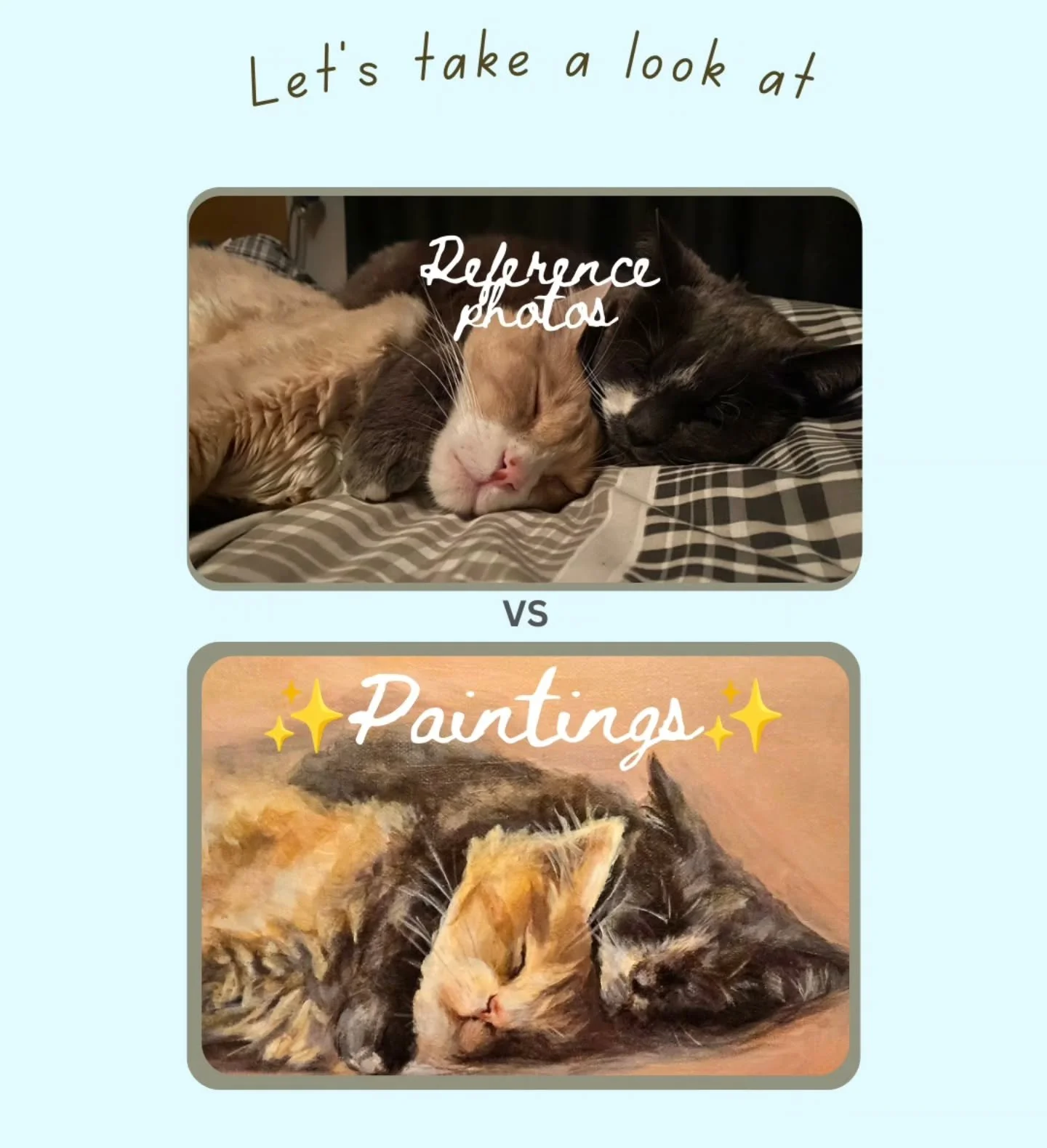 ✨️Reference Photos ✨

&bull; It occurred to me recently that I rarely show my reference photos for paintings! 🫣 I sometimes forget that people haven&rsquo;t seen where my inspiration and style begins from the original idea.

&bull; This is something