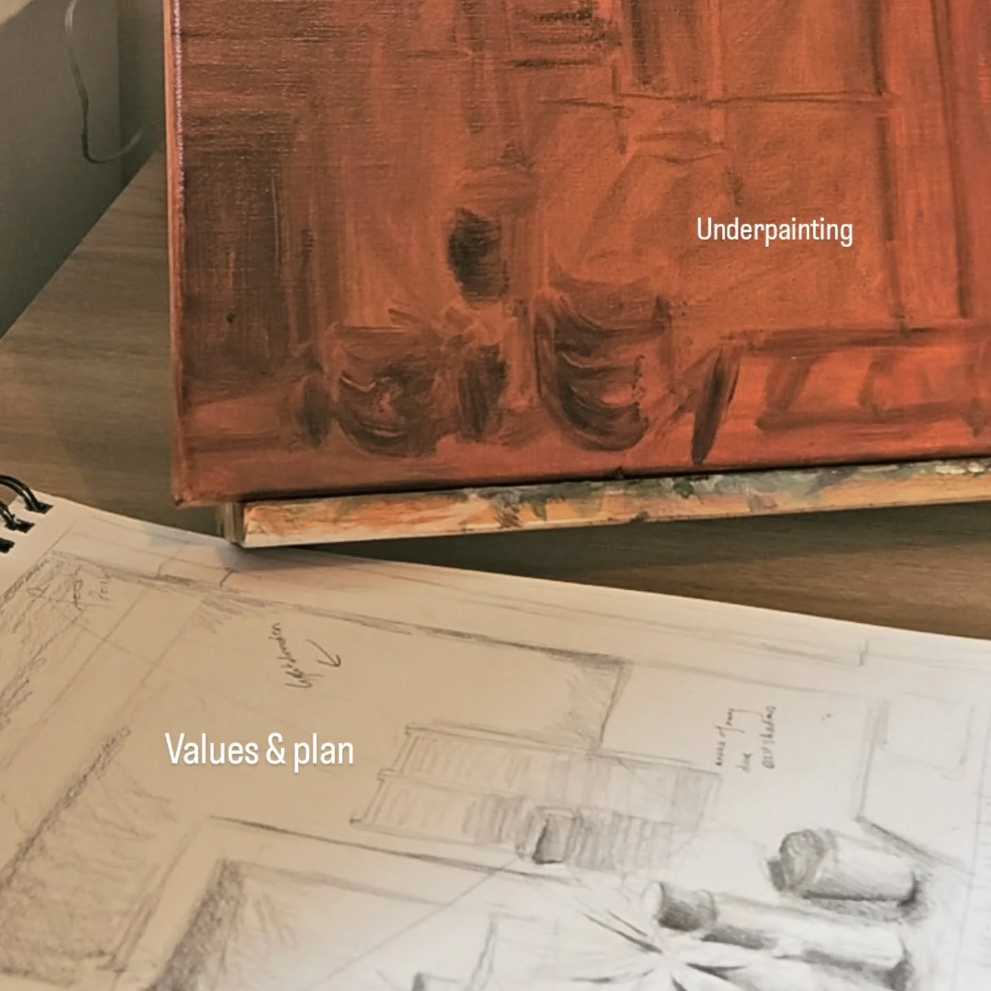 As you can see it always looks a bit of a mess starting a new painting🫣 

From too many times not trusting myself, believe me TRUST THE PROCESS!! It will look better you just have to keep going😊

Super excited to start this piece - some behind the 