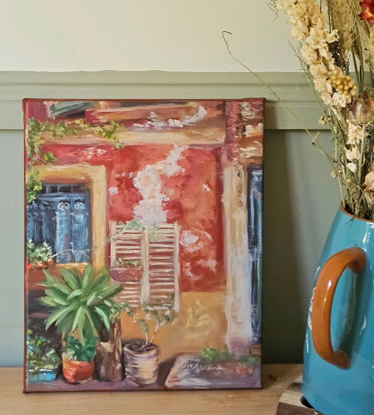 New piece all finished! 😊 🪴 Capturing a warm glow and fresh plants 🍃🧡

Something a little different for an upcoming exhibtion in May 🌼 Always good to try new things 😌

Oil on linen canvas ✨️

#oilpainting #plants #warm #calmpainting ##artforyou