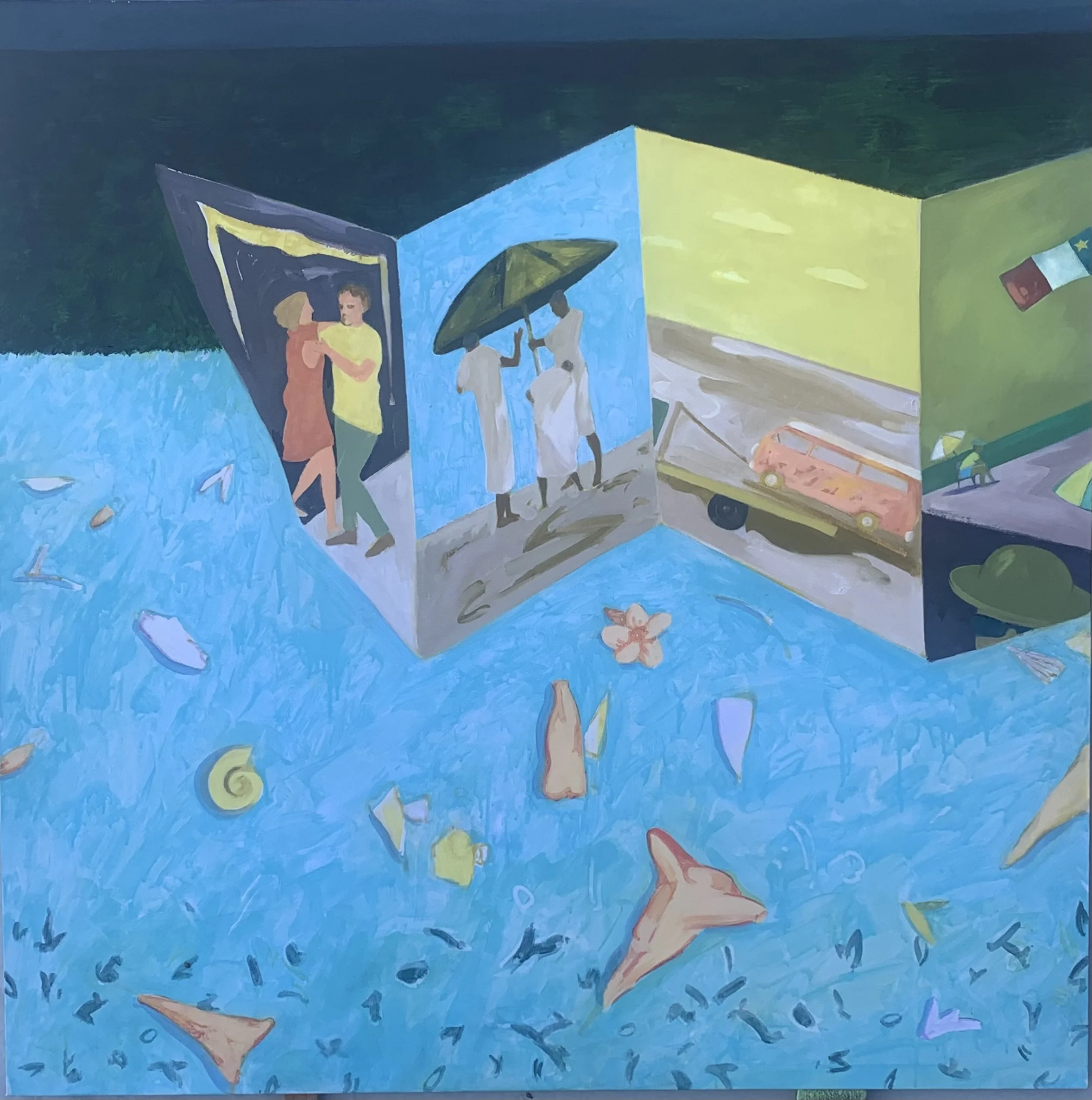 acrylic and oil -memory, privilege and passage