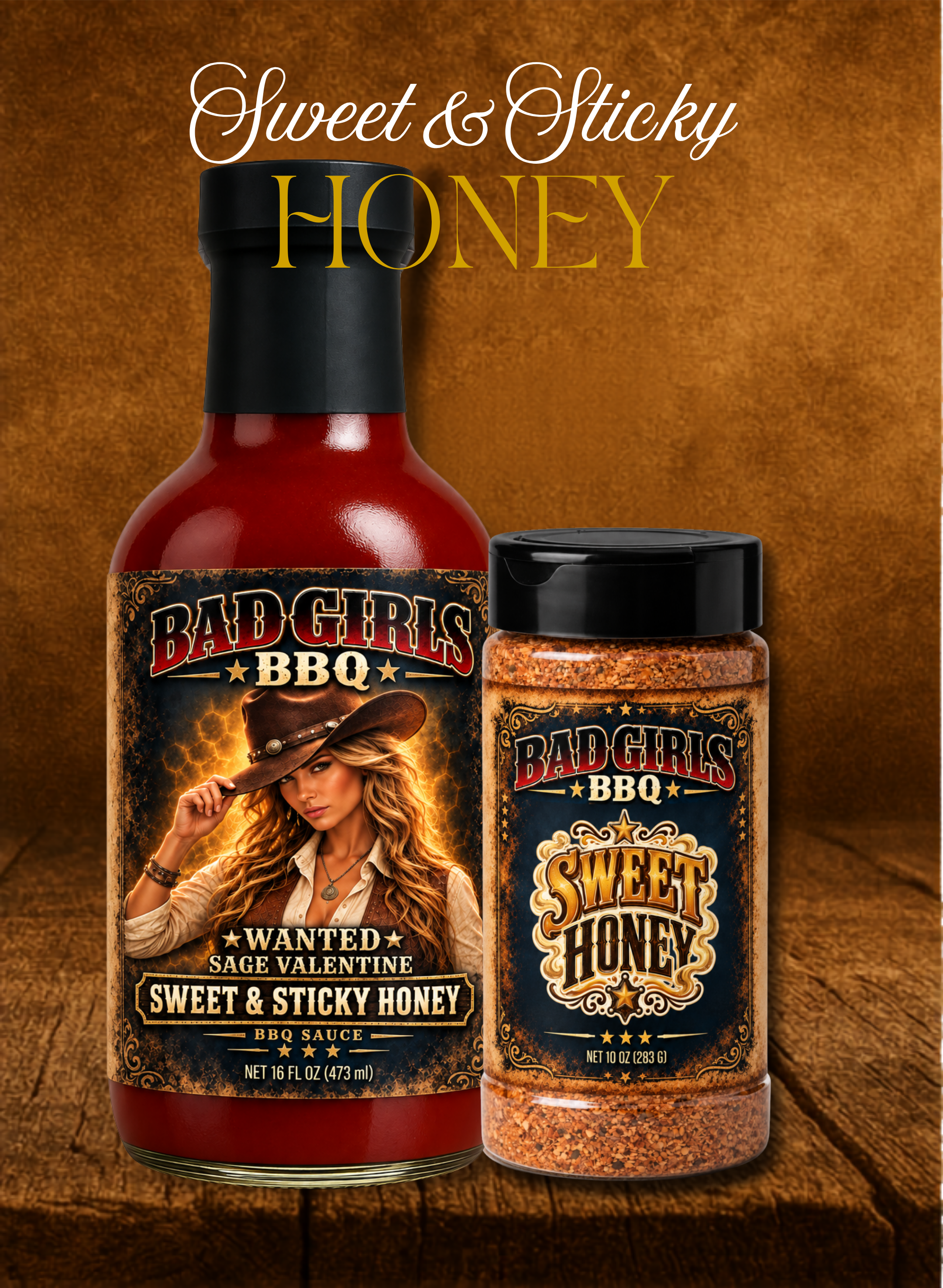 Sage Valentine ~ Sweet & Sticky Honey Sauce + Rub Set