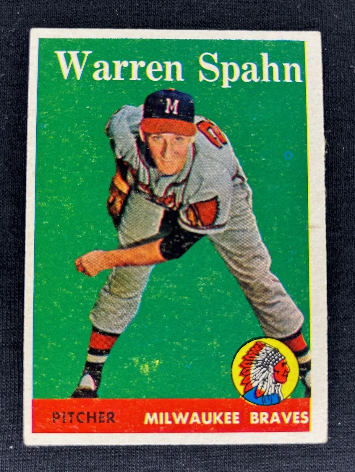 5x3: 1958 Topps #270, HOF Warren Spahn (Milwaukee Braves), VG-EX