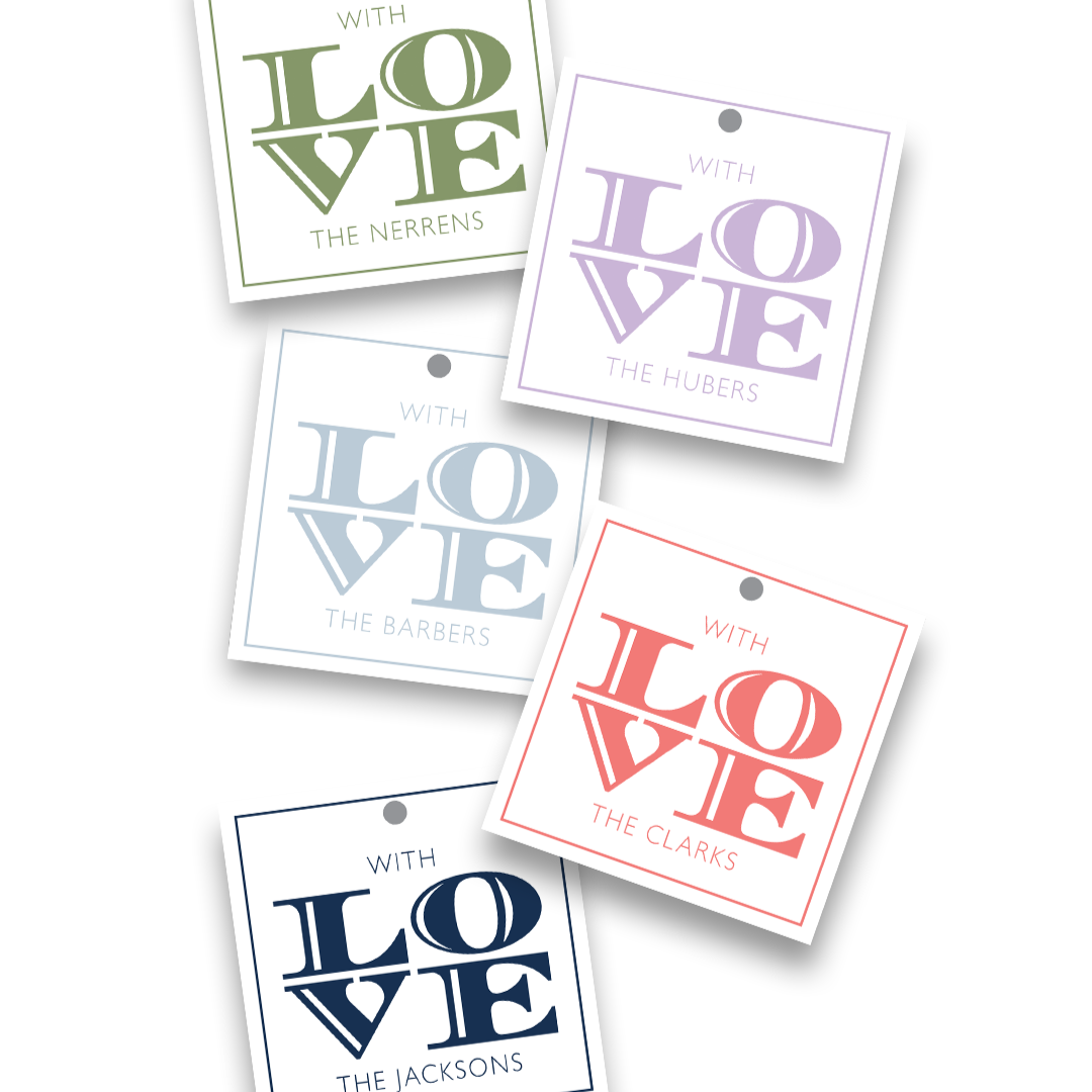 Square Love Gift Tags