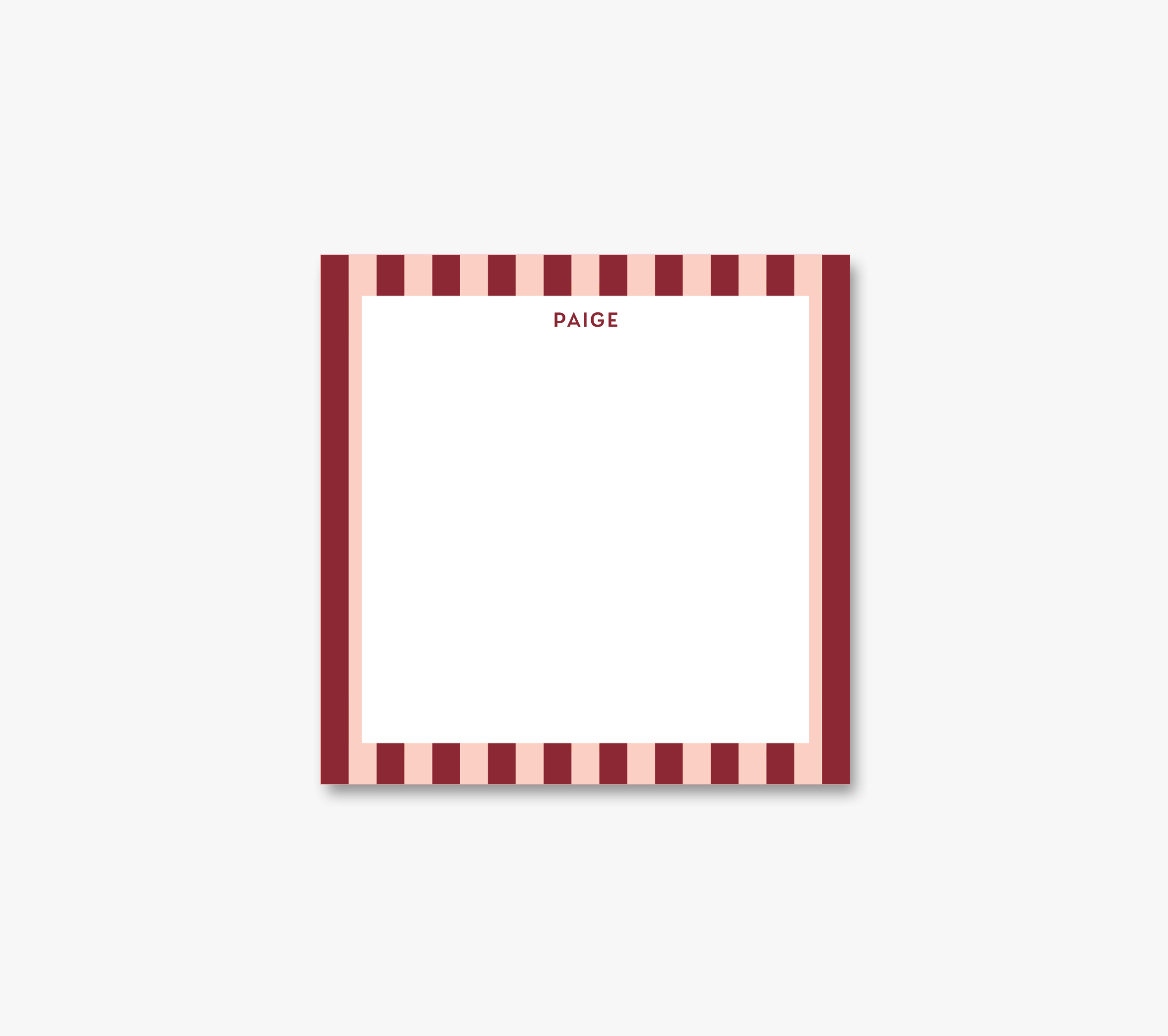 Striped Name Notepad