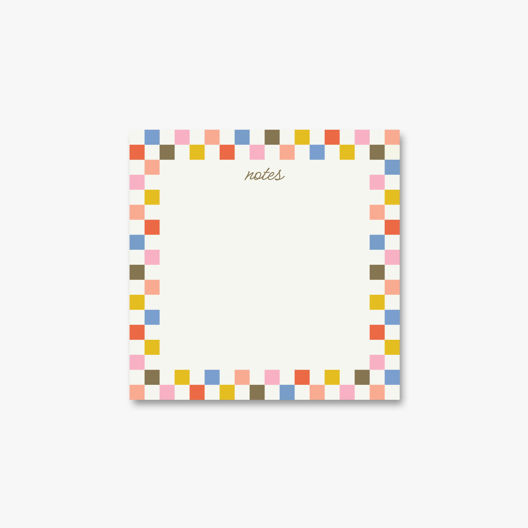 Checkered Notes Notepad