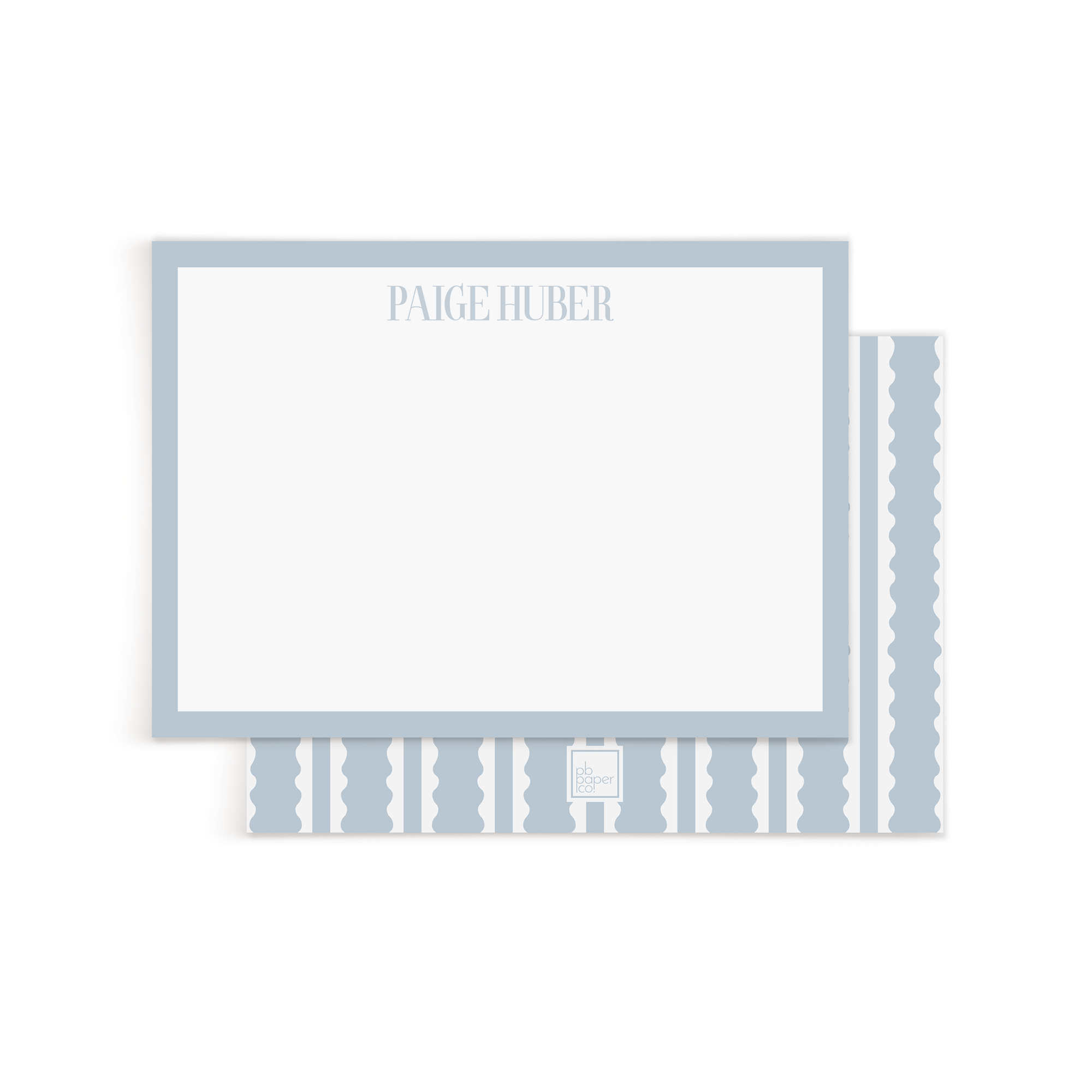 Scallop Stripe Stationery