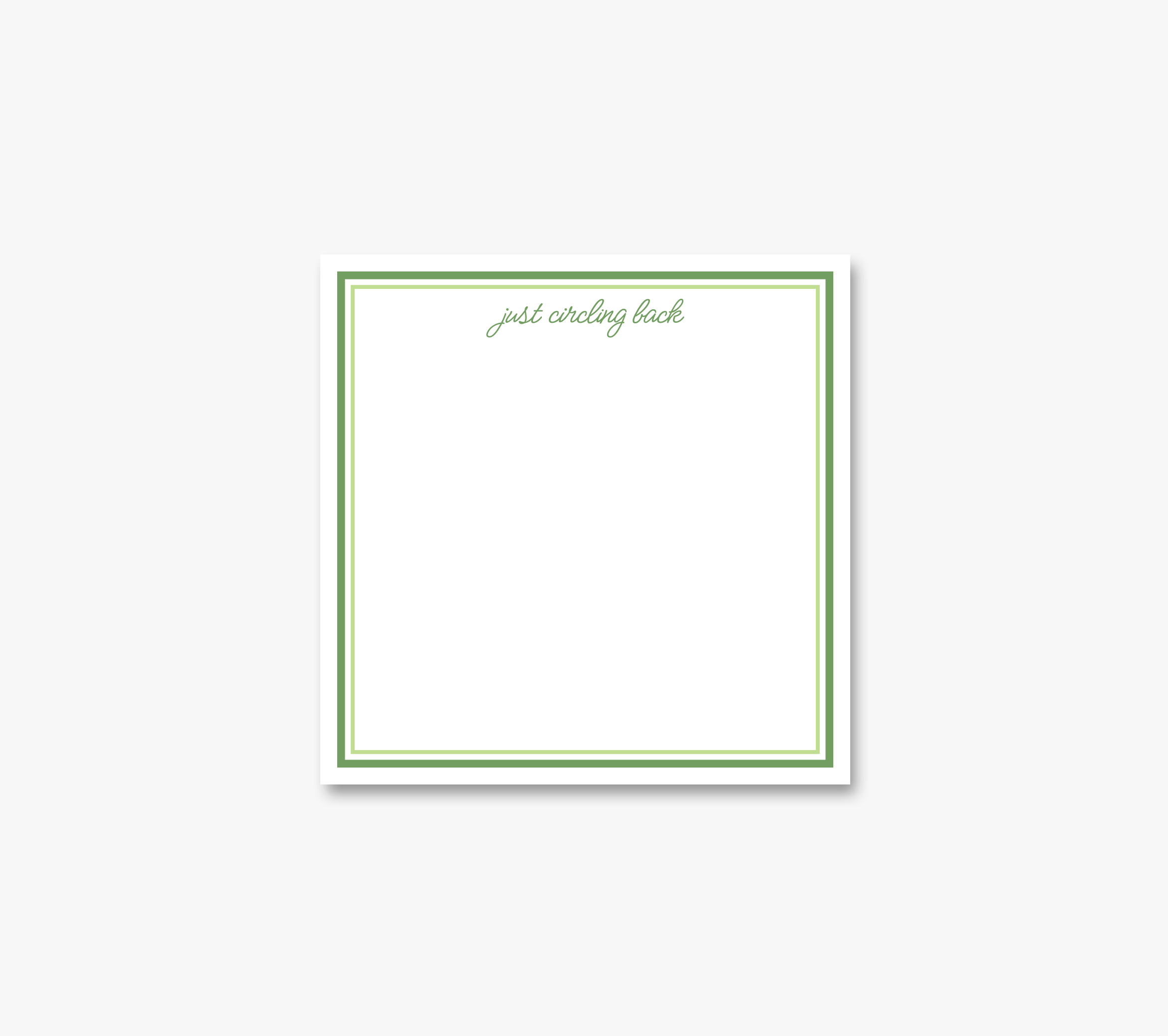 Just Circling Back Notepad