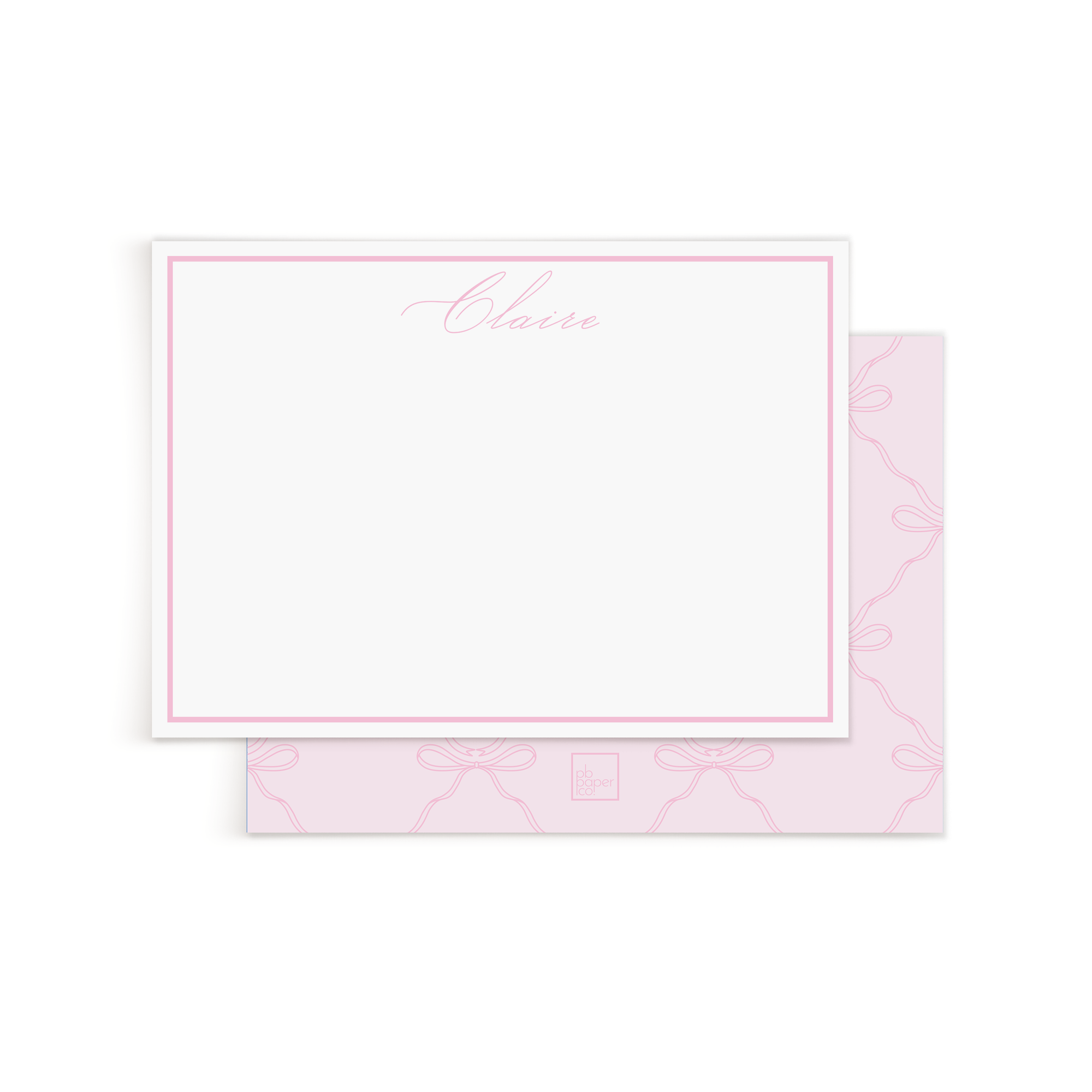 Pink Bow Stationery