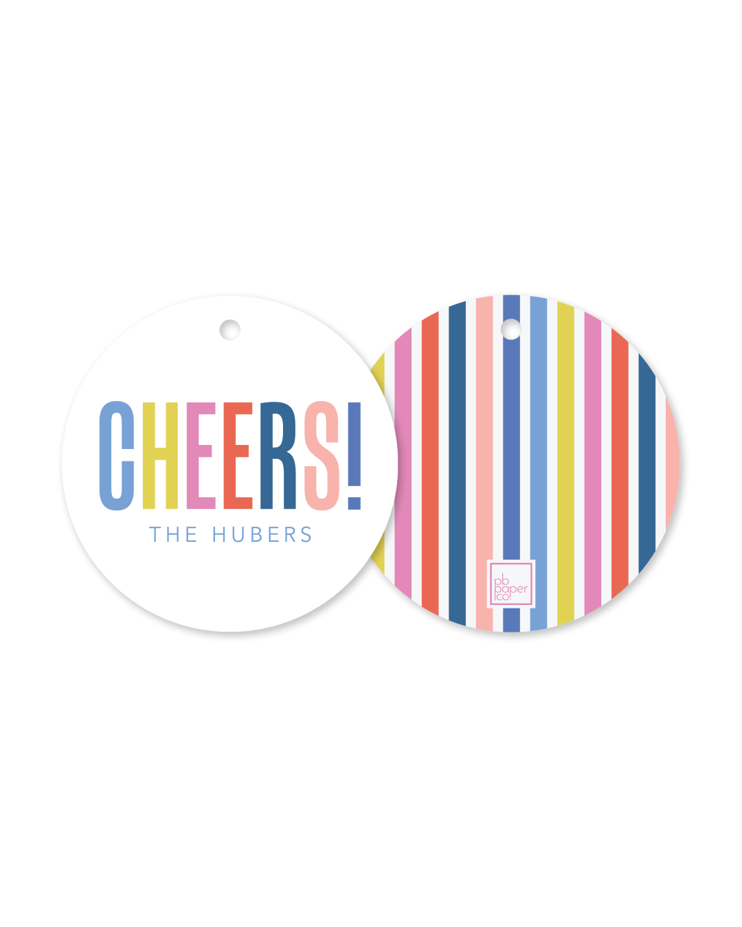 Cheers Round Gift Tags