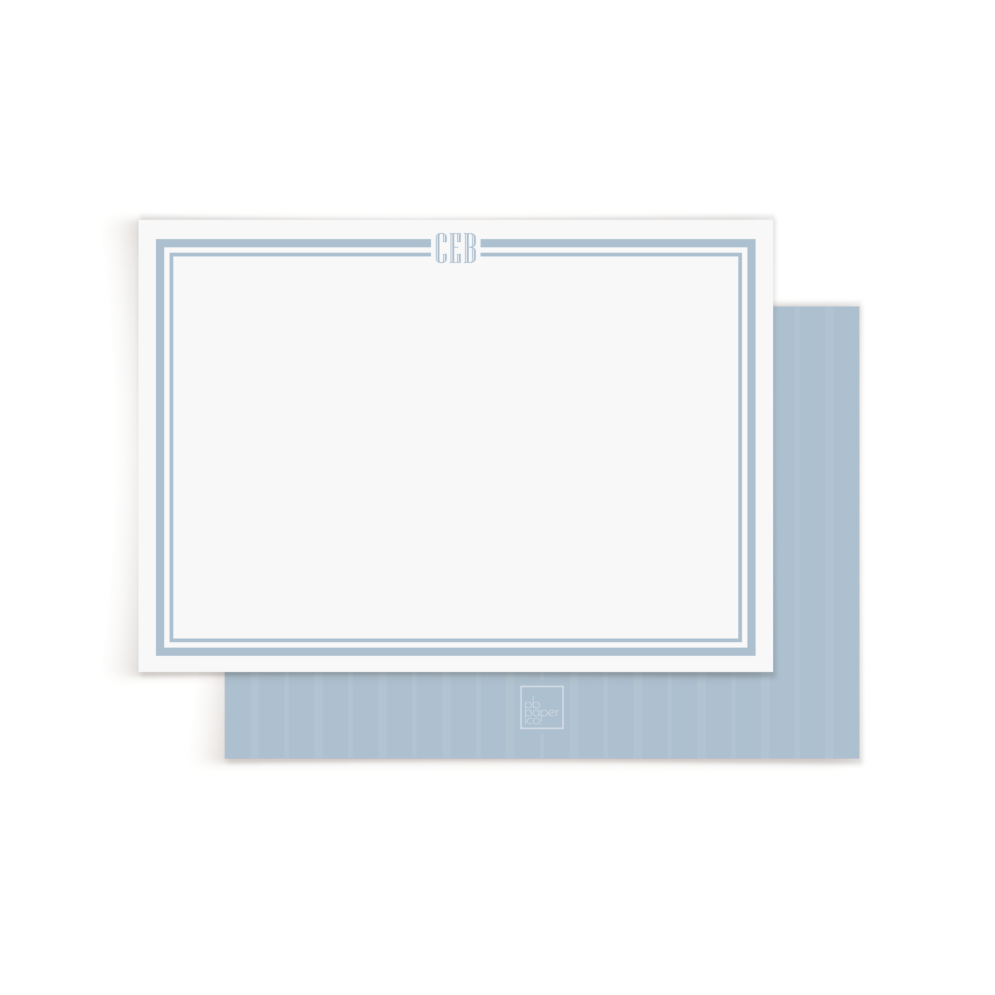 Striped Monogram Stationery