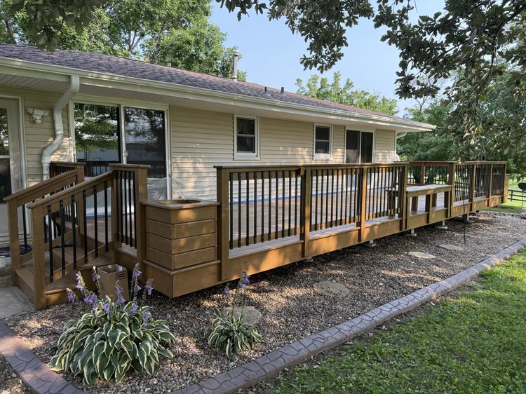Back deck after staining by Mission Painting in Altoona, Iowa