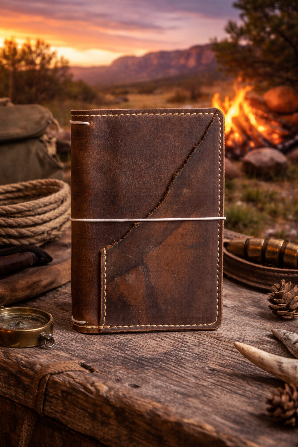 Personal Traveler’s Notebook in Soft Oil-Tanned Leather | Leather Quill Original (Ready to Ship)