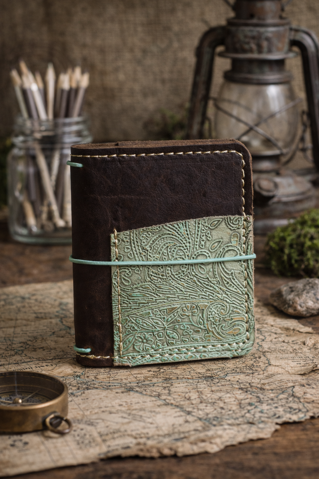 Micro Traveler’s Notebook in Oil-Tanned Leather | Leather Quill Original (Ready to Ship)