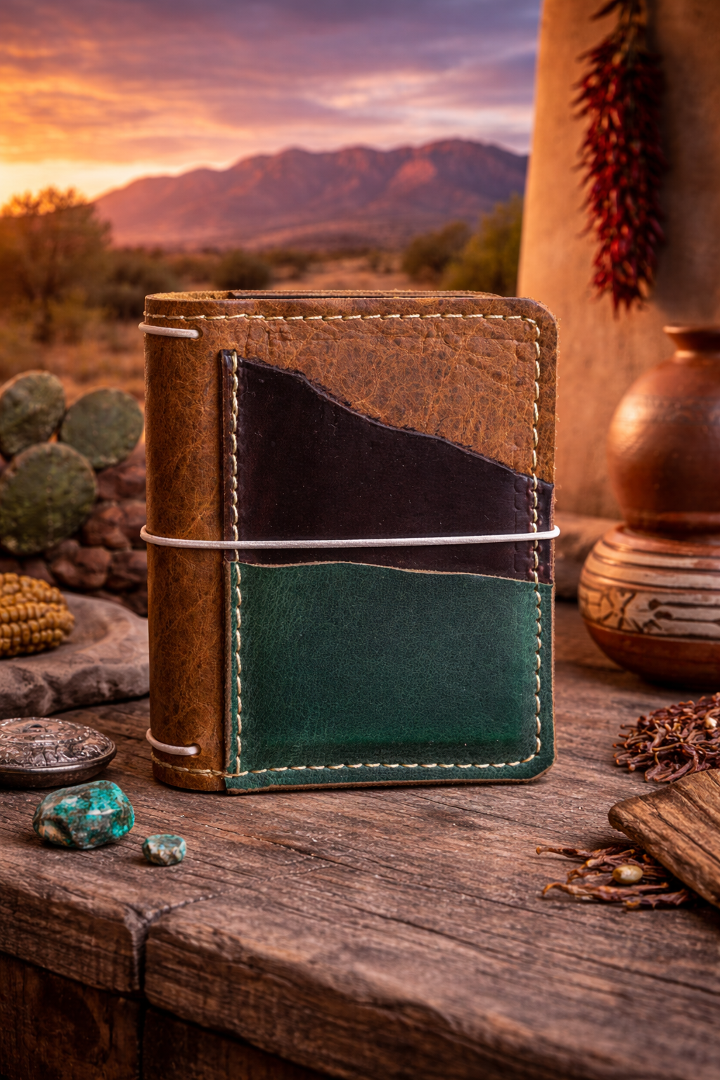 Micro Traveler’s Notebook in Seymour Bison Leather | Leather Quill Original (Ready to Ship)