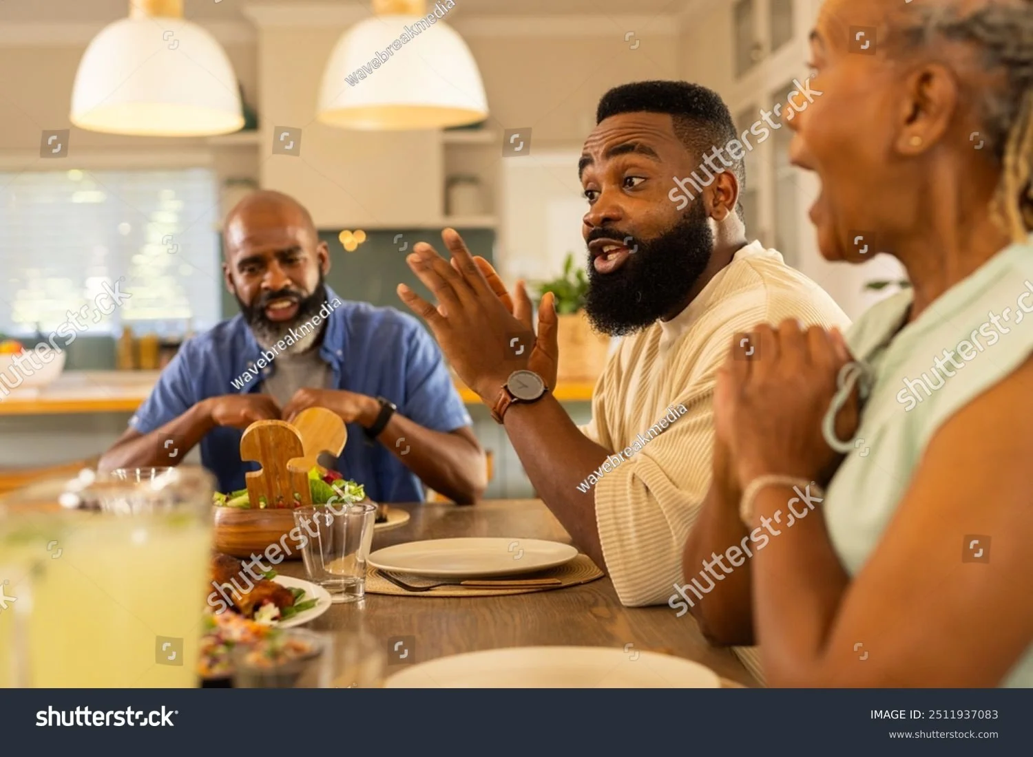 family around a table