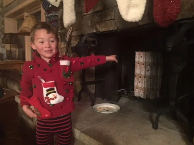 Kase finds&nbsp;Santa's gift in the fireplace