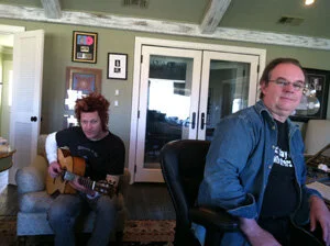 Les Hall from the band Crossfade and Mark Dearnley