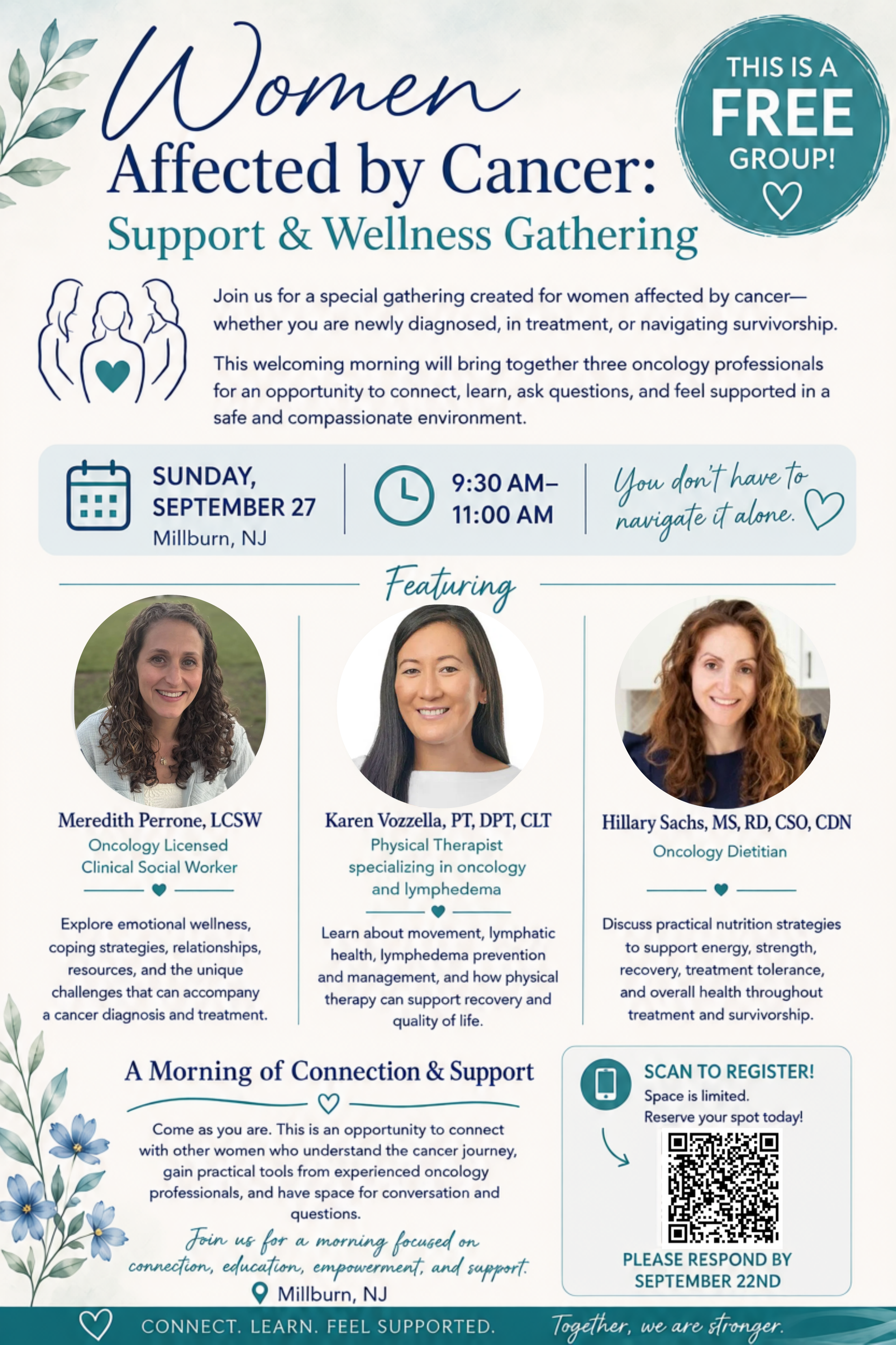 Women Affected by Cancer: Support and Wellness Gathering