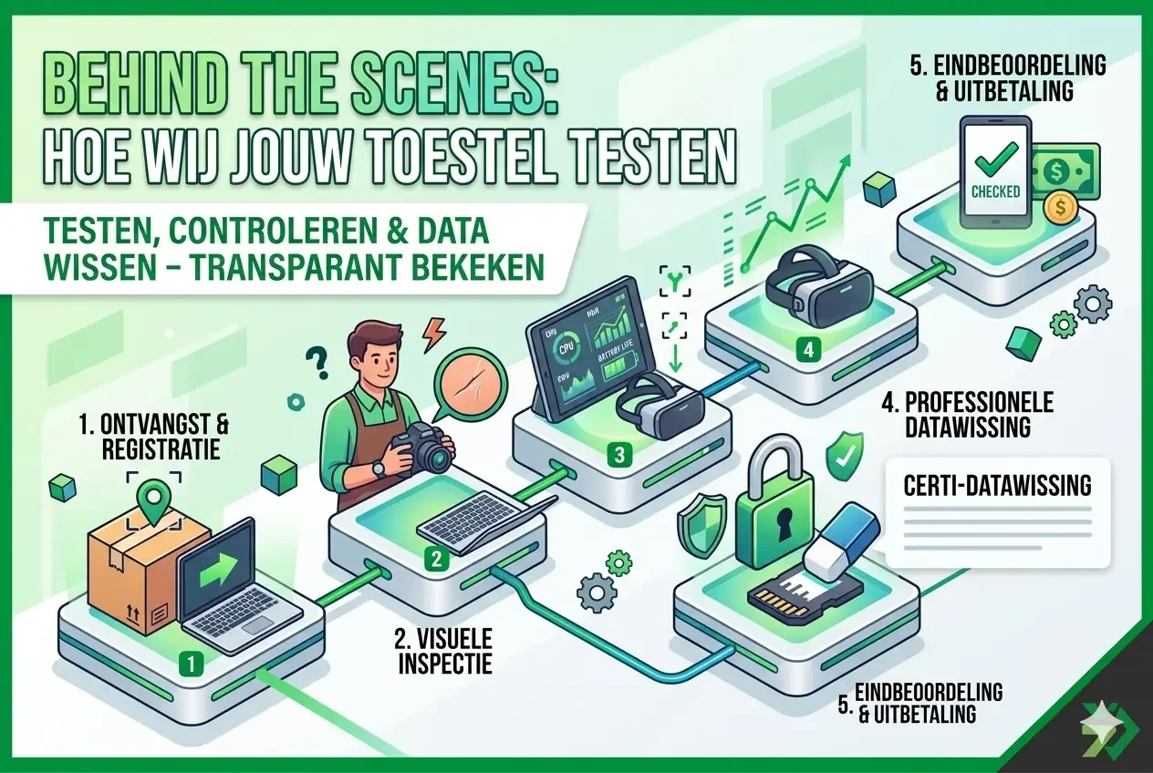 Behind the scenes: hoe wij jouw toestel testen, controleren en data wissen