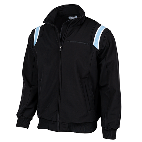 FULL ZIP THERMAL FLEECE UMPIRE JACKET-BLACK/POWDER BLUE