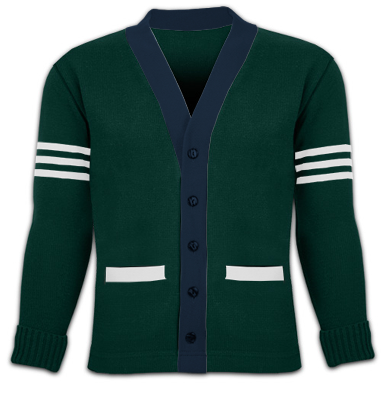 PINE CREEK CARDIGAN LETTER SWEATER