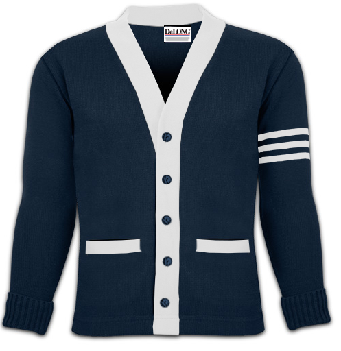AIR ACADEMY CARDIGAN LETTER SWEATER