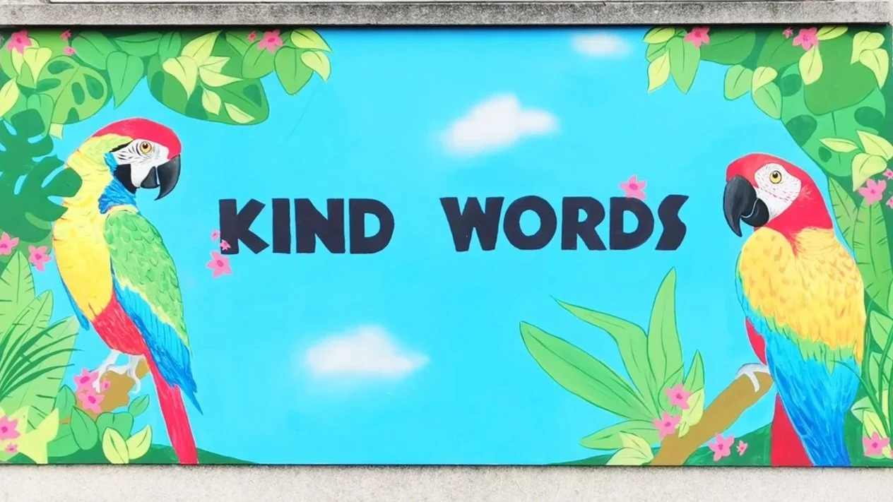 Orlagh Creates School Mural Kind Words