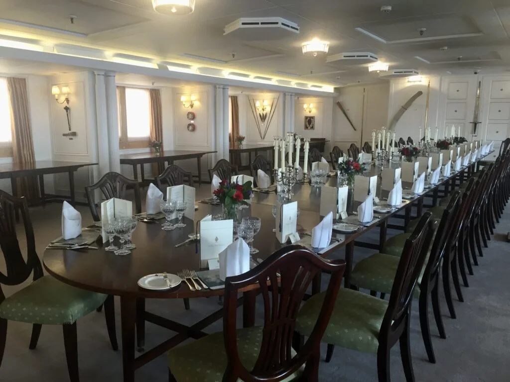Dining Room, Royal Yacht Britannia, Edinburgh, Scotland, United Kingdom