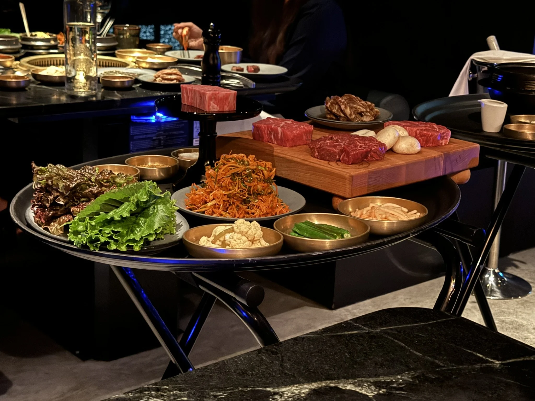 Tray of Korean BBQ at COTE, Singapore